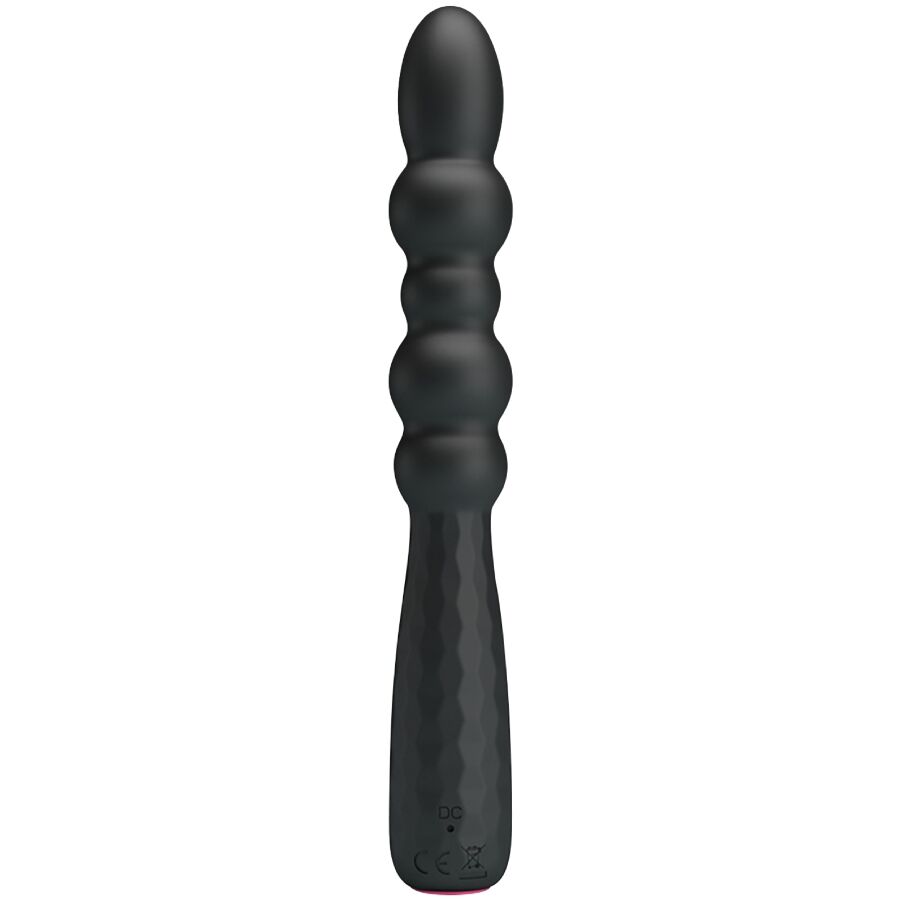 MR Play plug anale flessibile vibrante nero 12 funzioni