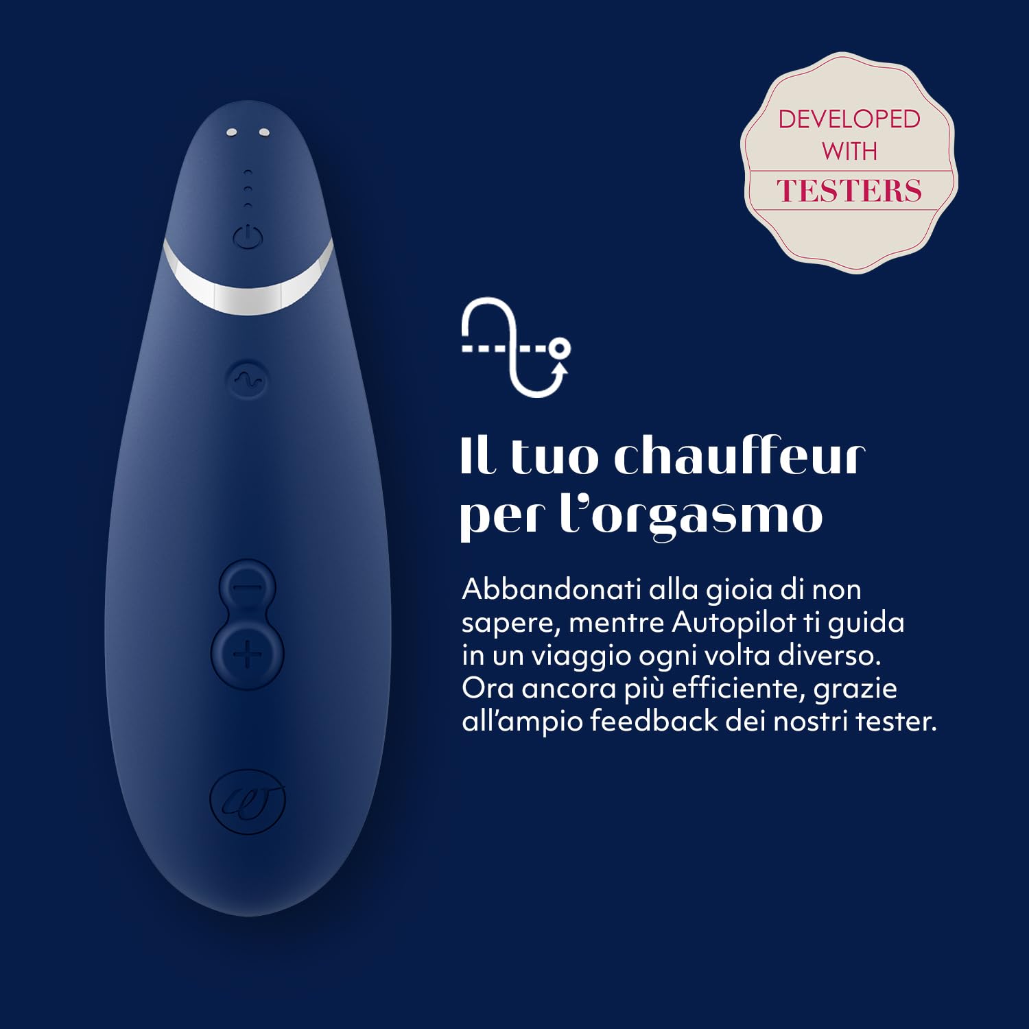 Womanizer Premium 2 stimolatore clitorideo blu 14 livelli