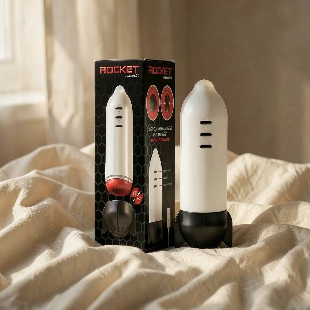 Jamyjob Rocket masturbatore vibrante silicone 7+7 modalità