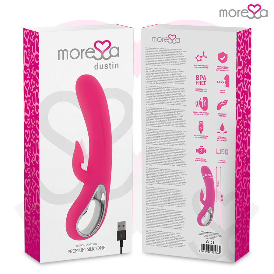 Moressa Dustin vibratore con aspirazione clitoridea doppio