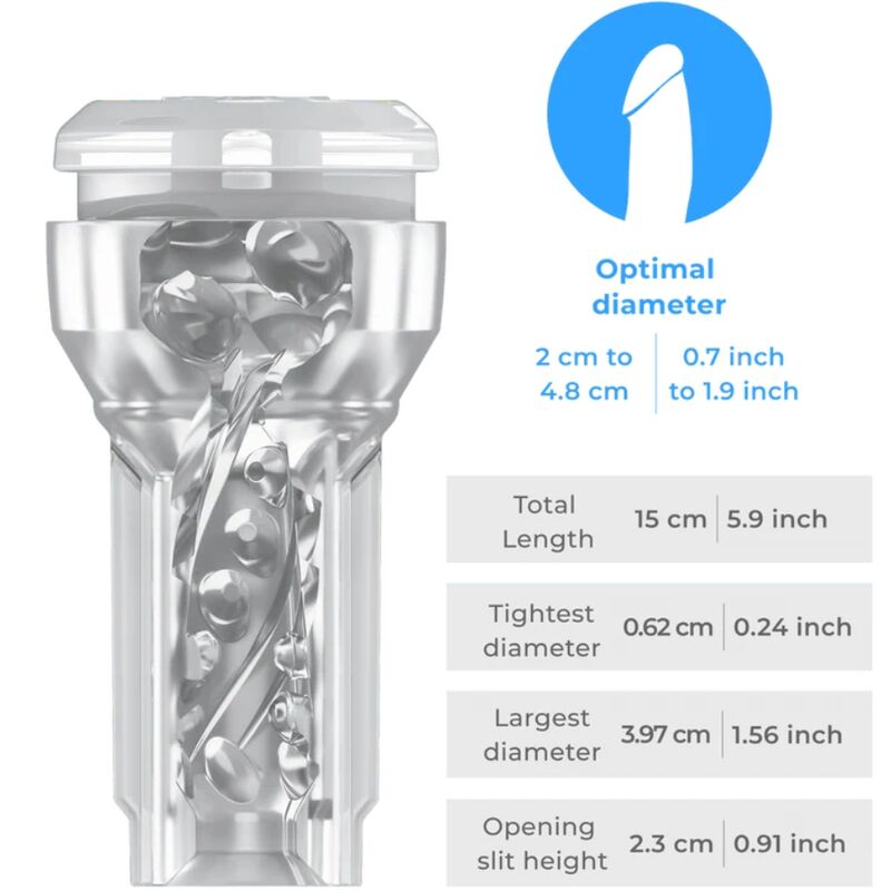 Kiiroo Feel Pocket Stroker masturbatore crystal aspirazione
