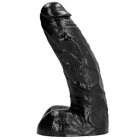 All Black Dong 25,5 cm dildo dritto PVC morbido