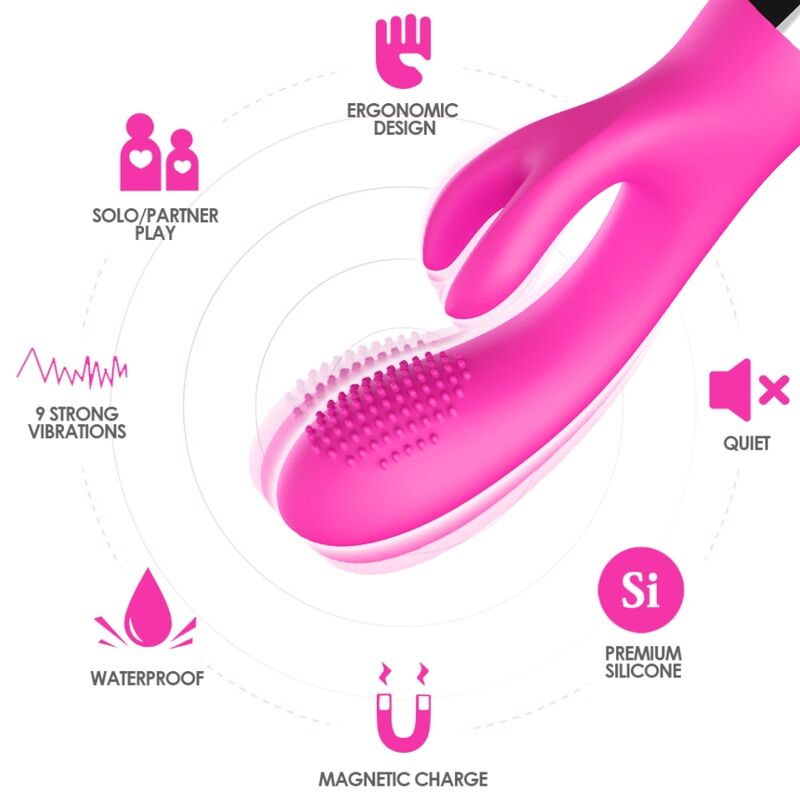 Frutille Armony Rabbit vibratore punto G fucsia 2 motori