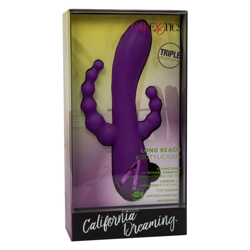 CalExotics Long Beach Bootylicious vibratore rabbit viola 3 motori