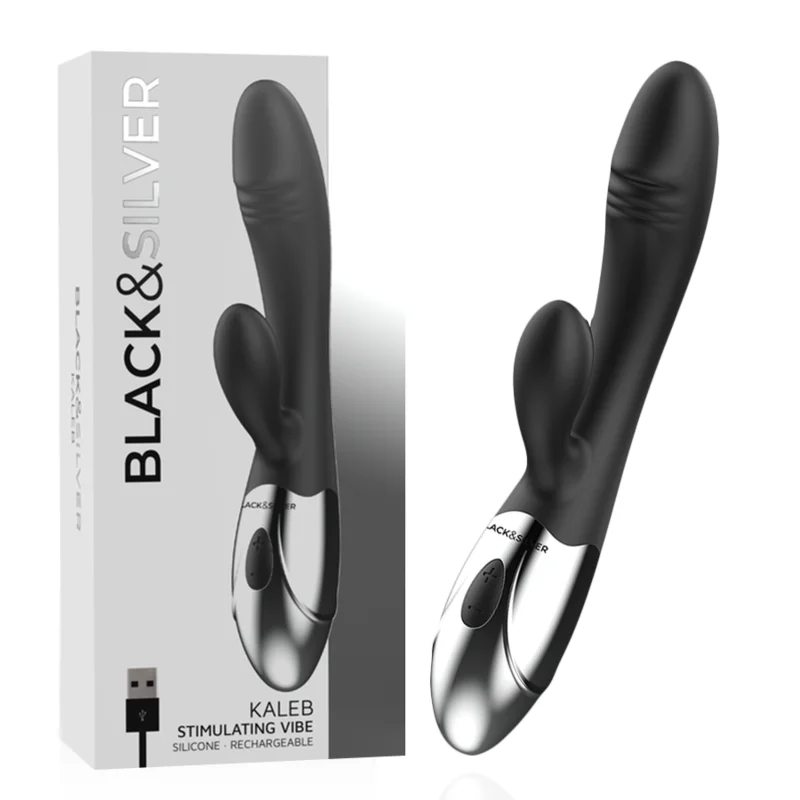 Black&Silver Kaleb vibratore doppia stimolazione ricaricabile