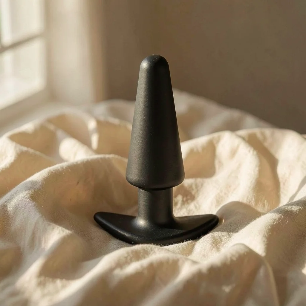 CalExotics Rock Bottom Conico plug anale nero vibrante