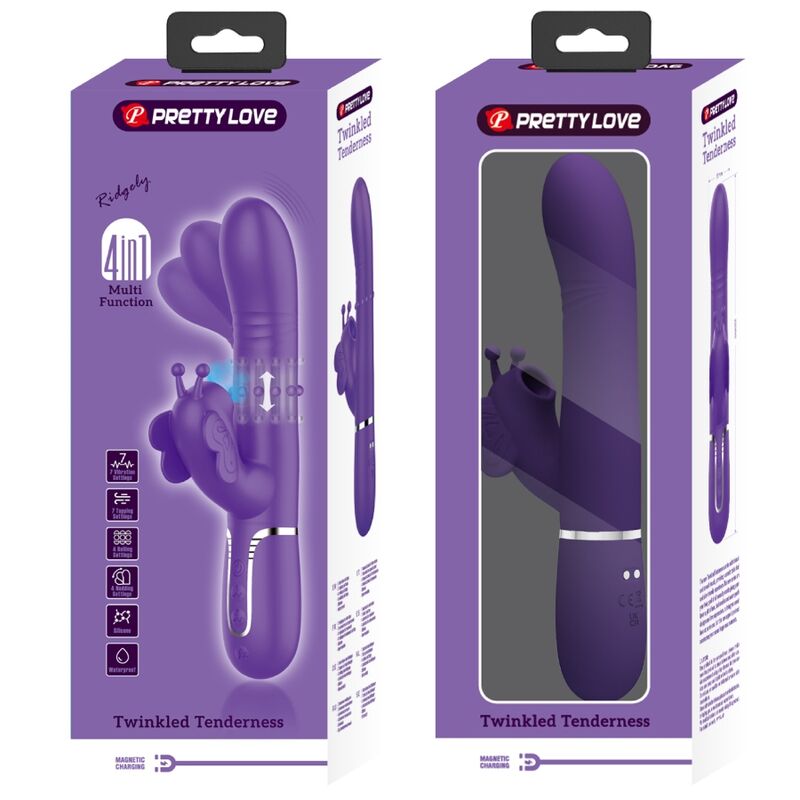Pretty Love Farfalla 4 in 1 vibratore 4 motori viola