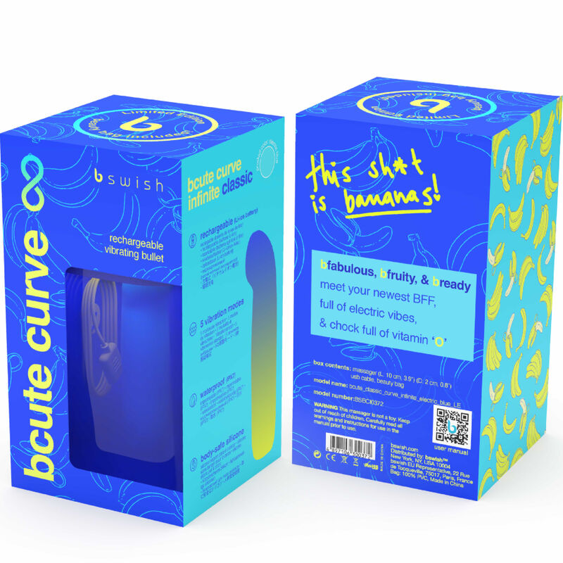 B Swish Bcute Curve Infinite Classic vibratore blu silicon
