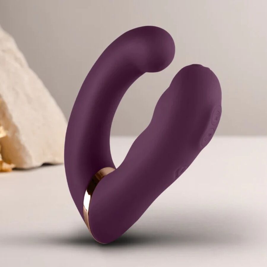 Rocks-Off Gemini vibratore rabbit viola silicone