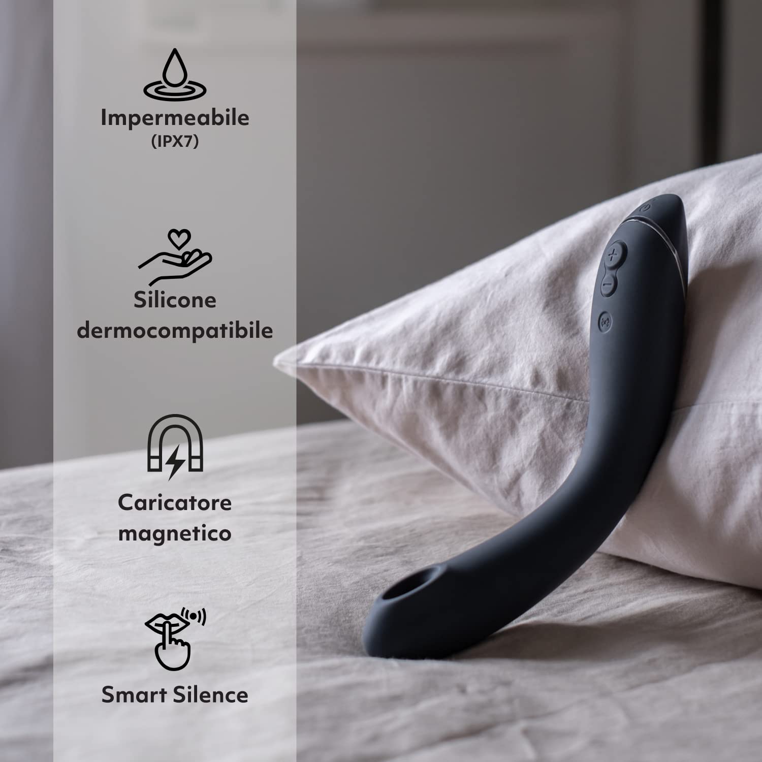Womanizer OG stimolatore clitorideo grigio Pleasure Air