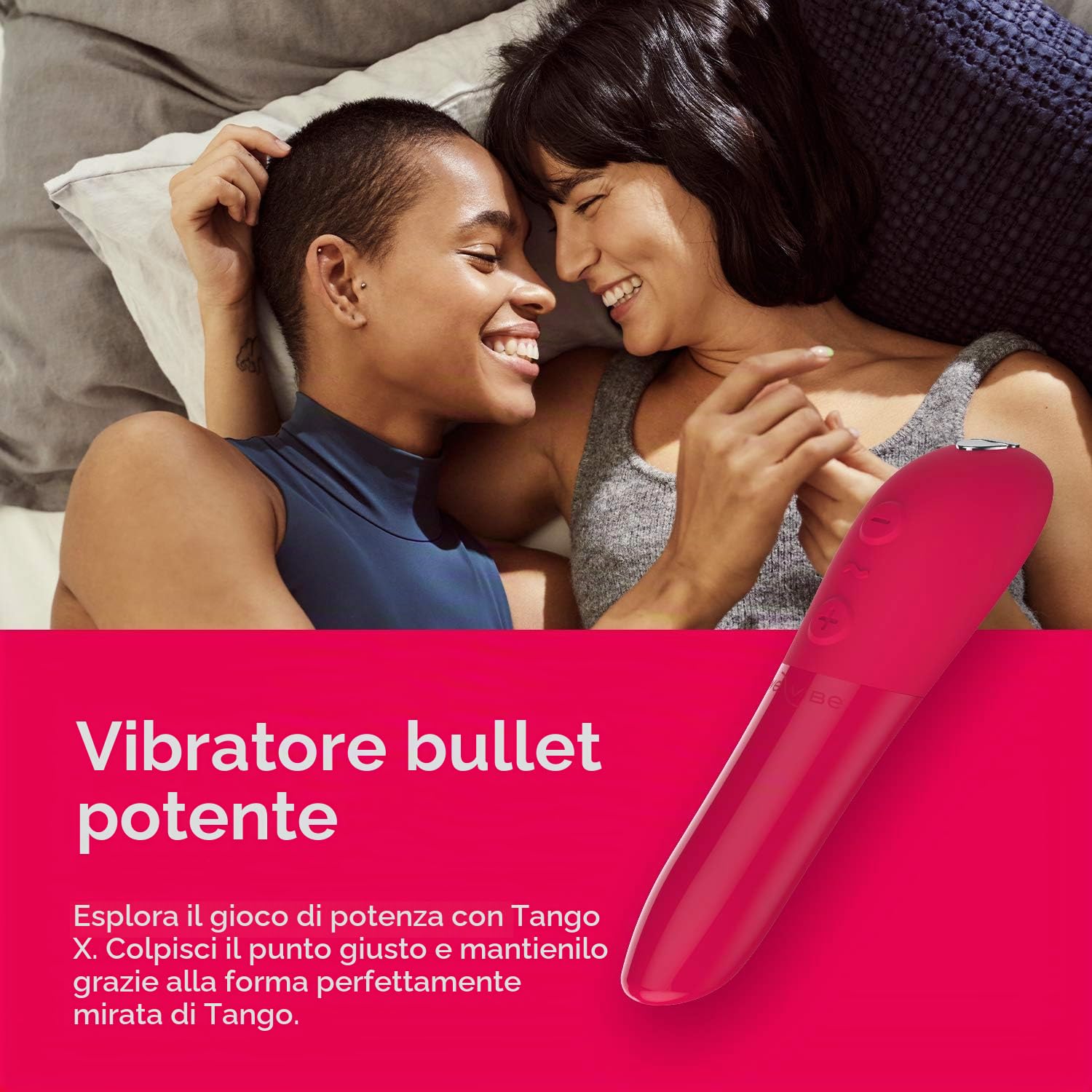 We-Vibe Tango X vibratore bullet cherry red silenzioso