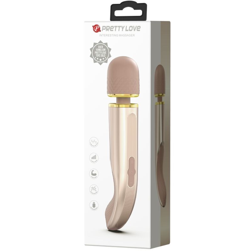 Pretty Love massaggiatore vibrante champagne silenzioso ricaricabile