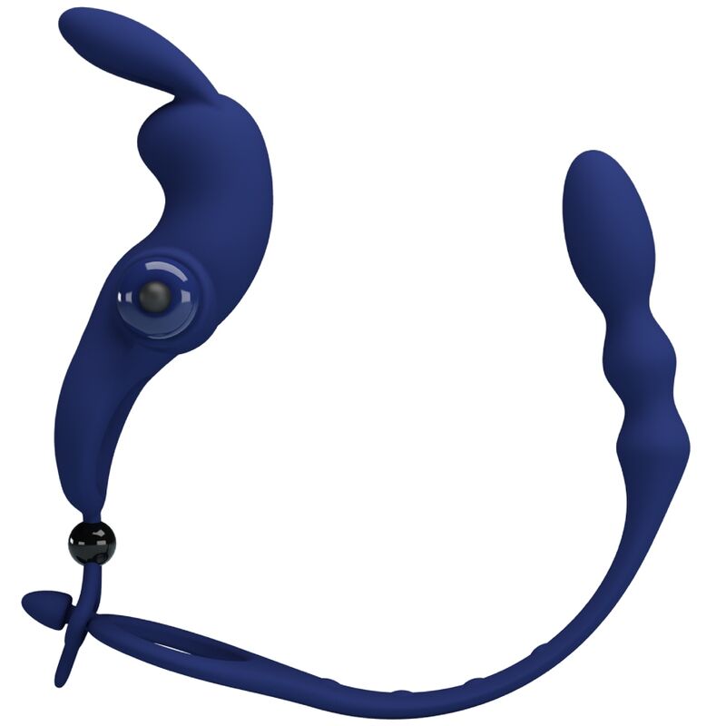 Pretty Love Ayad kit anello e plug vibrante blu 10 funzioni