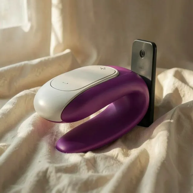 Satisfyer Double Fun vibratore di coppia viola app