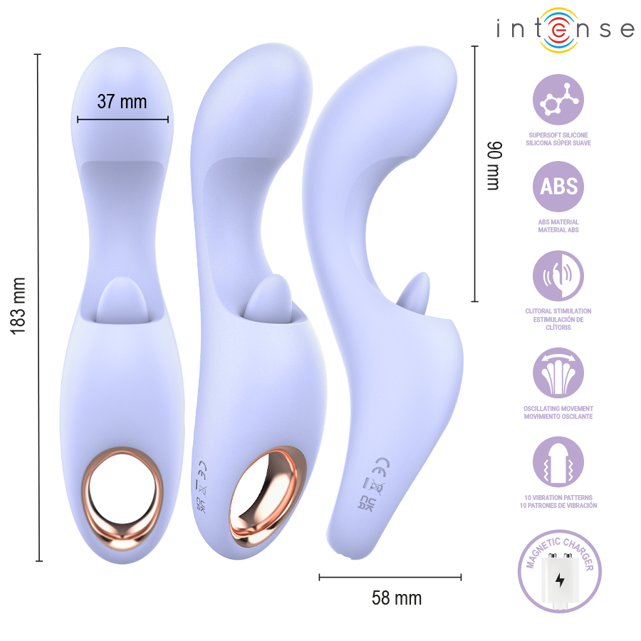 Intense Anya vibratore rabbit lavanda doppia stimolazione
