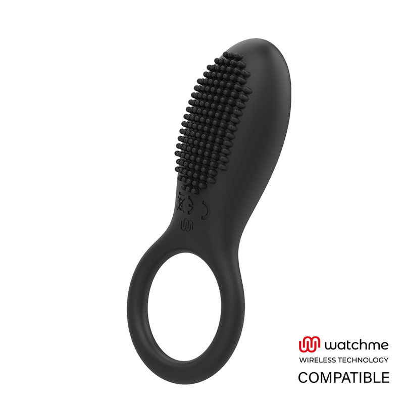 Mr Boss Tino anello vibrante nero silicone 10 modi