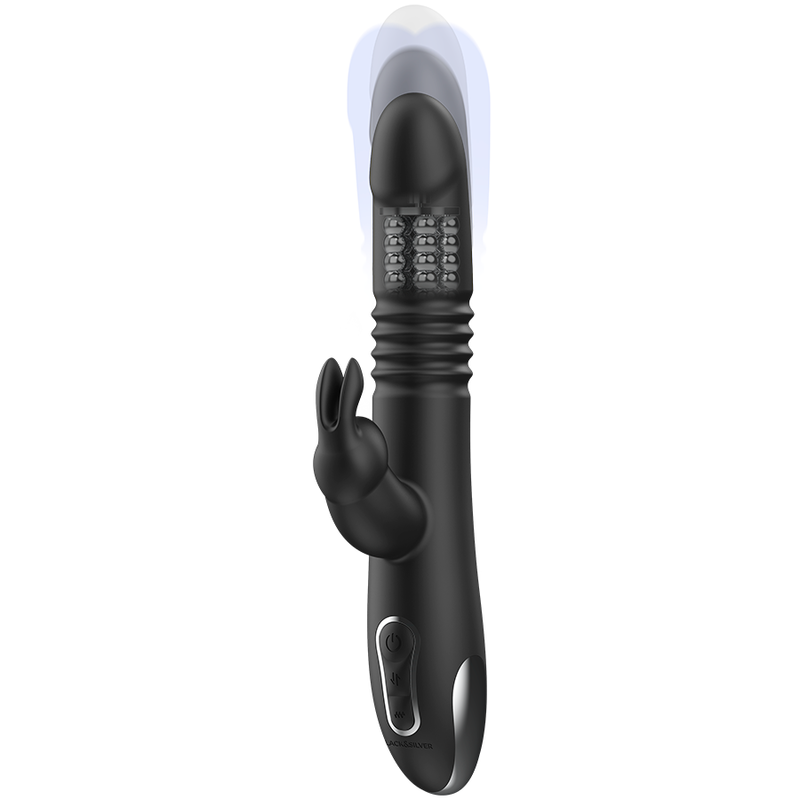 Black&Silver Kenji Stimulating Vibe vibratore rabbit ricaricabile