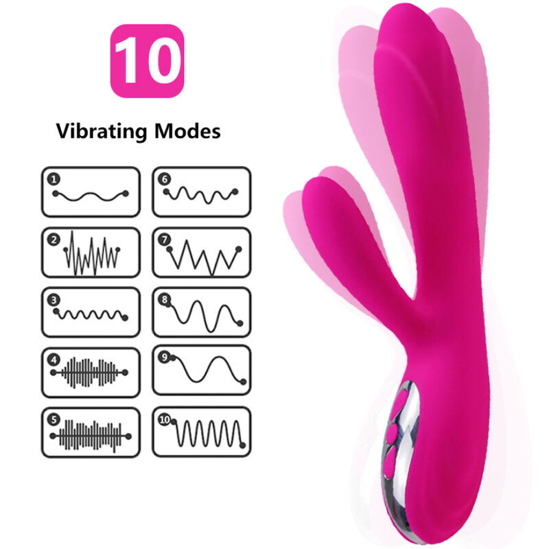 Armony Stimolatore Flessibile vibratore riscaldante fucsia 21,9 cm