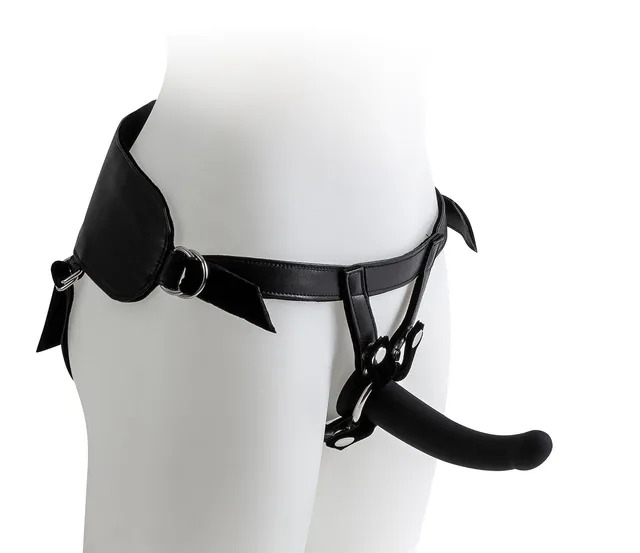 Love Hit by Virgite strap-on con dildo nero taglia M
