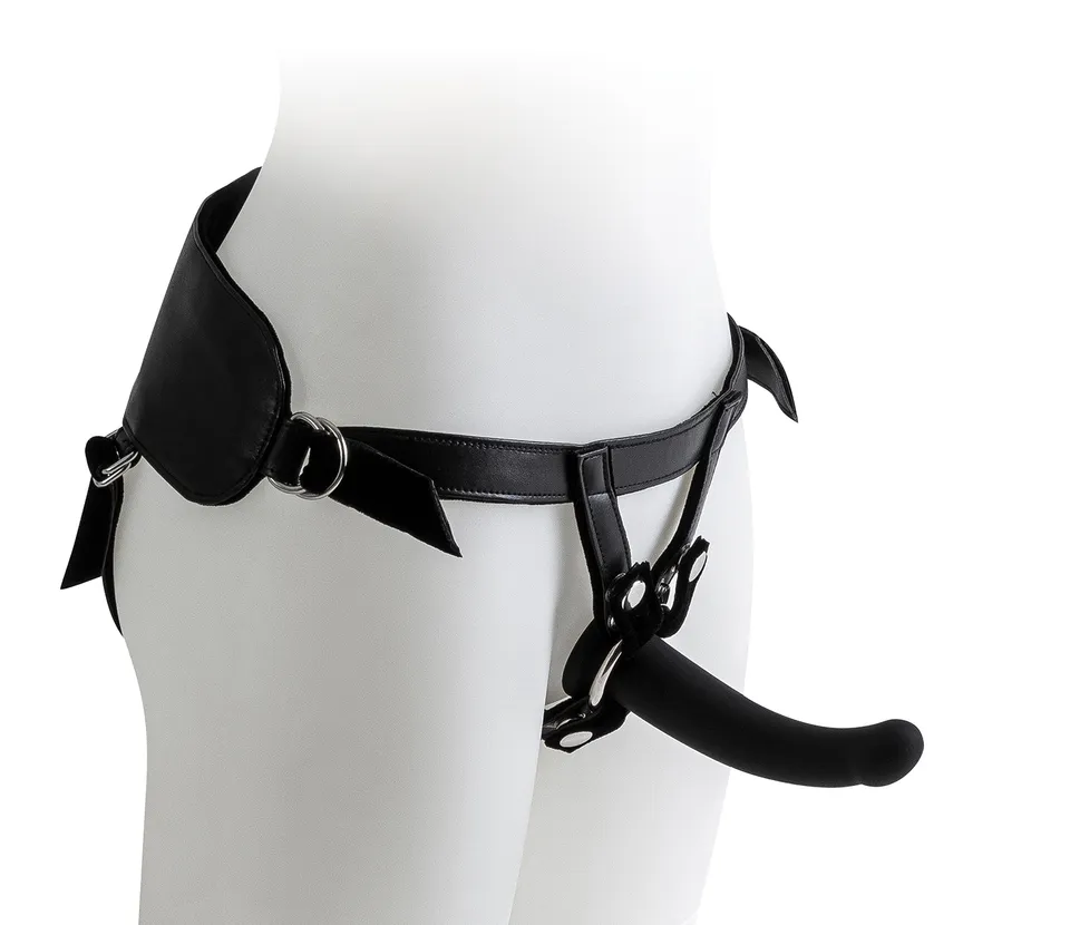 Love Hit by Virgite strap-on con dildo nero taglia M
