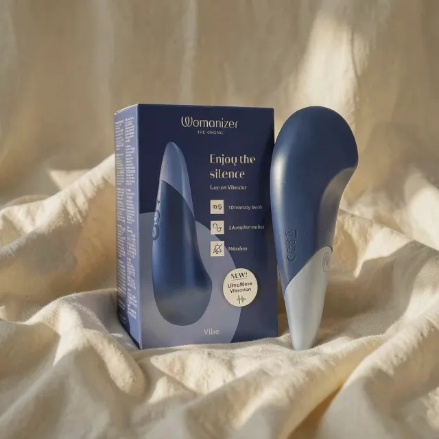 Womanizer Vibe stimolatore clitorideo blu scuro silenzioso