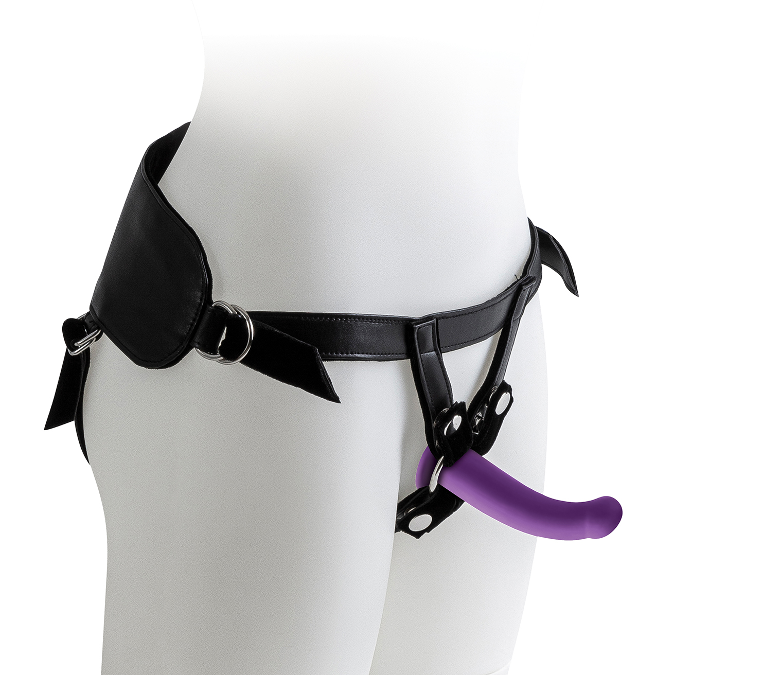 Love Hit harness con dildo viola taglia S curvo
