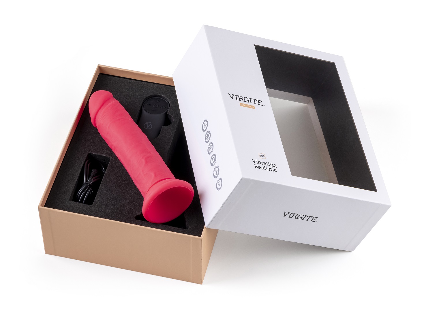 Virgite Love Hit R15 Vibratore Realistico 16,5 cm rosa telecomando