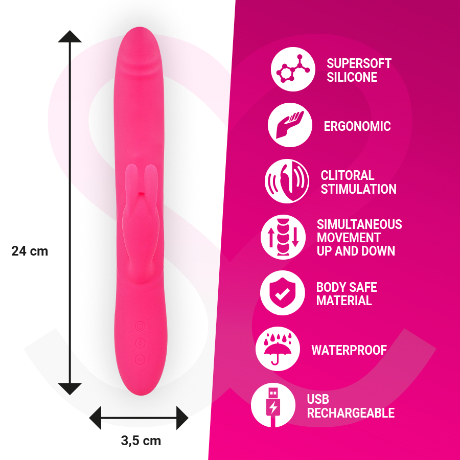 Moressa Warren vibratore rolling silicone 25,5 cm