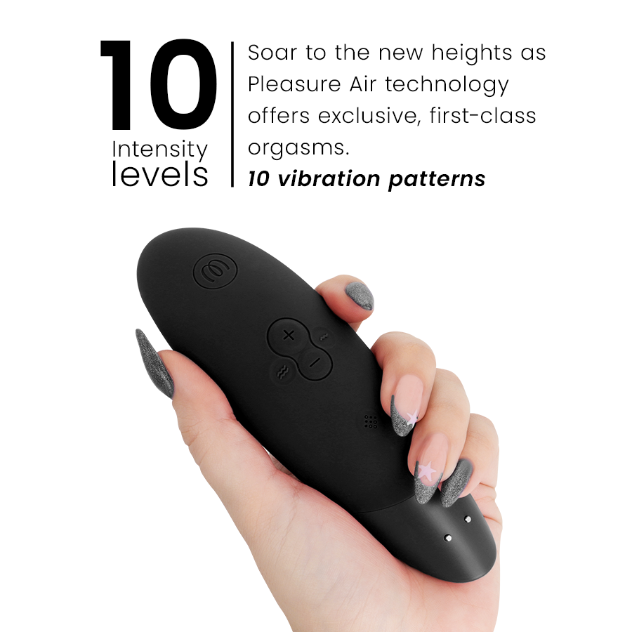 Womanizer Enhance stimolatore clitorideo nero Pleasure Air
