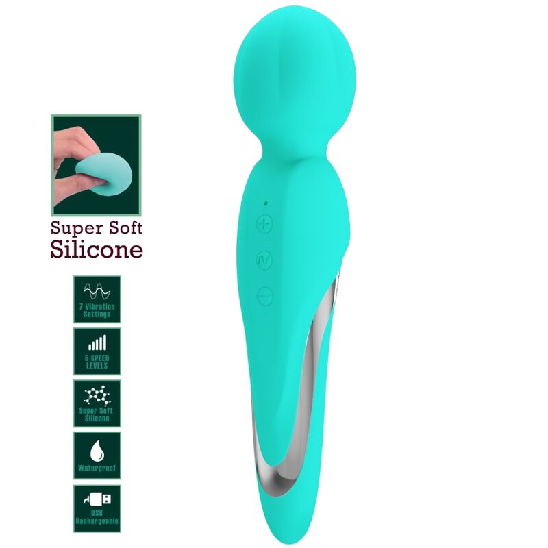Pretty Love Walter vibratore verde acqua ricaricabile