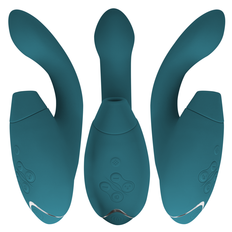Womanizer Duo 2 stimolatore clitorideo blu petrol doppia stimolazione