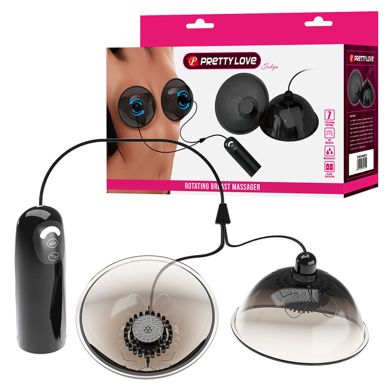 Pretty Love stimolatore capezzoli rotante nero 7 modi