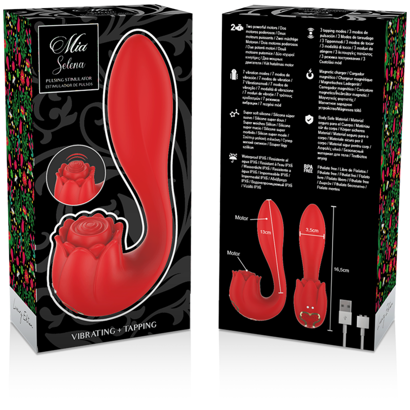 MIA Selena Rosa Rossa stimolatore clitoride ricaricabile