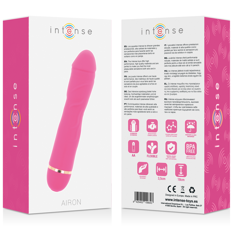 Intense Airon vibratore rosa flessibile 18 cm