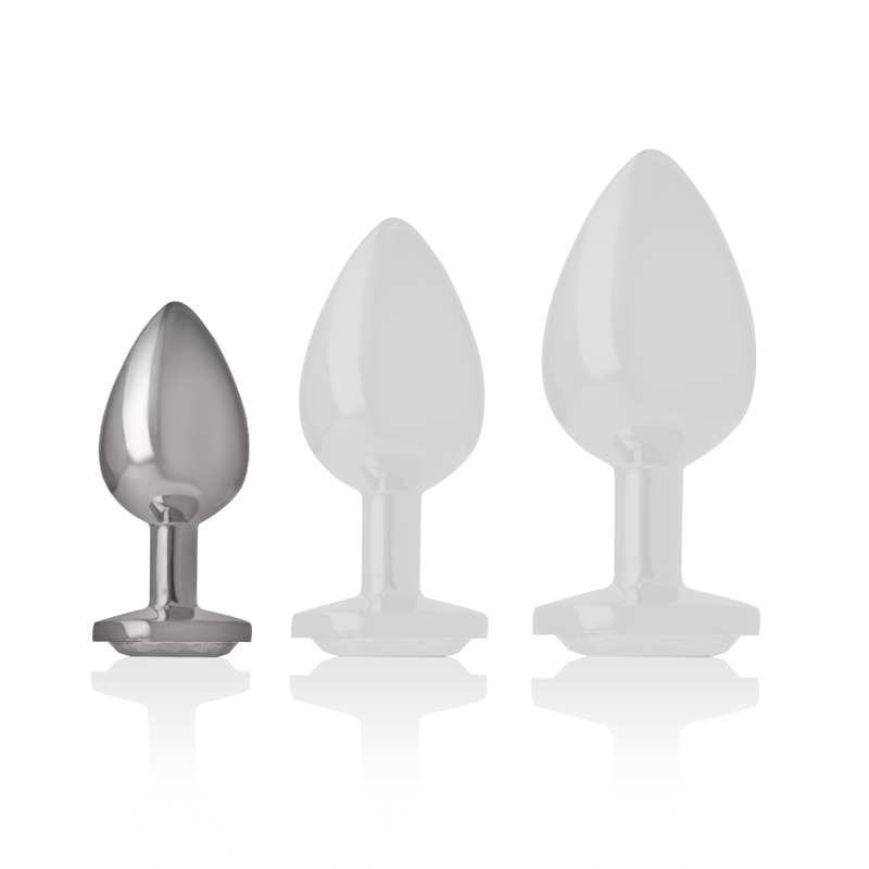 Intense Plug Cuore plug anale metallo bianco S 7 cm