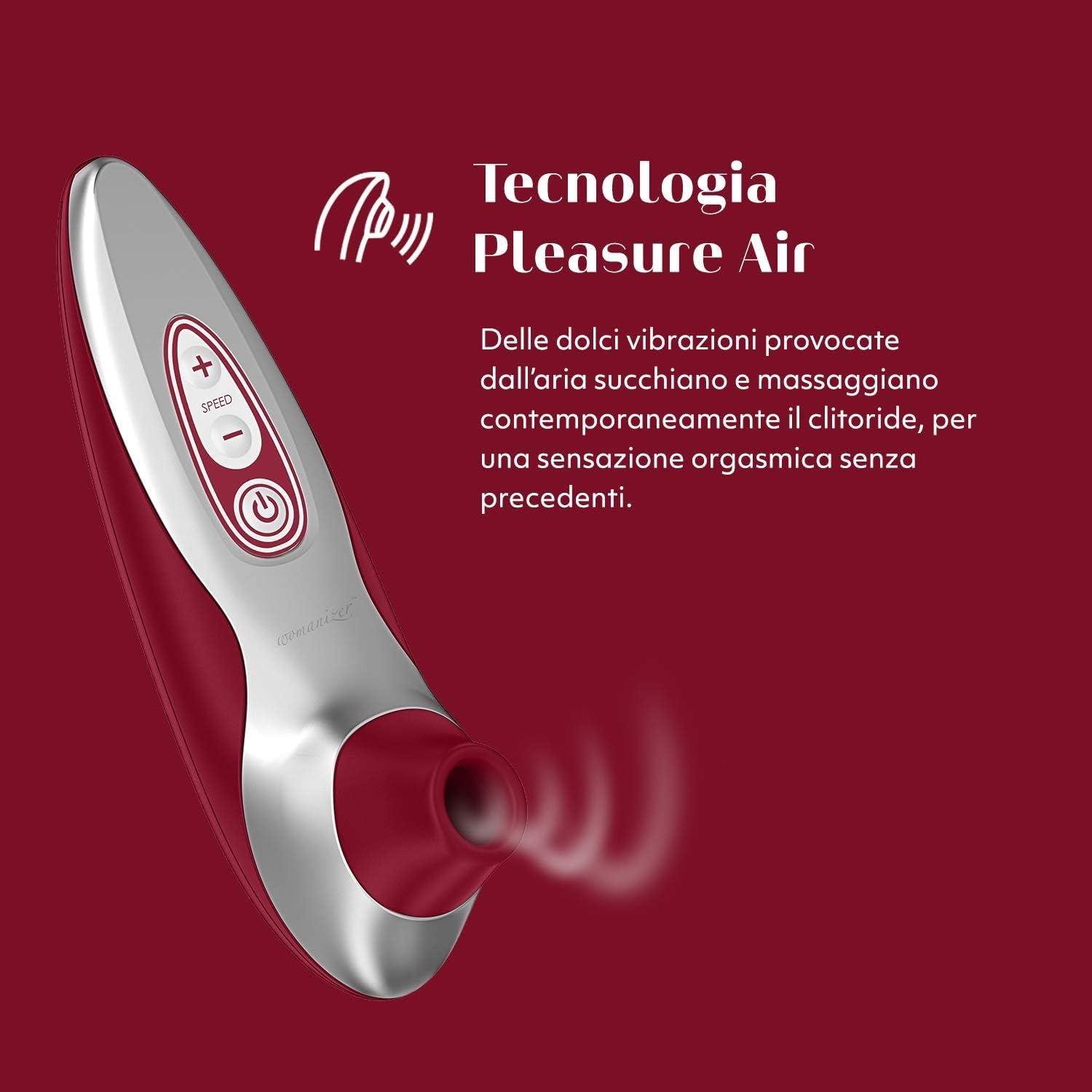Womanizer Pro40 stimolatore clitorideo Pleasure Air rosso