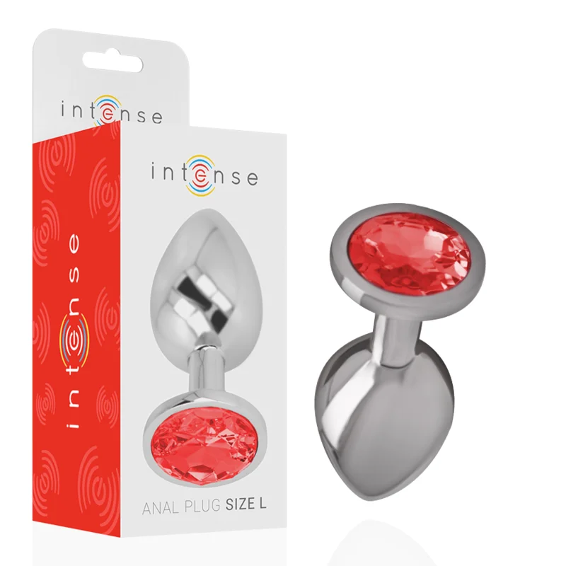 Intense Gioiello Rosso plug anale metallo taglia L