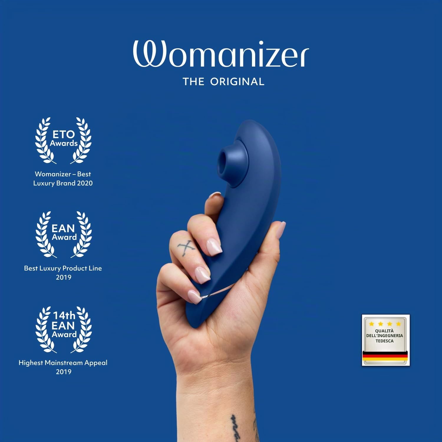 Womanizer Premium 1 stimolatore clitorideo blu 12 intensità