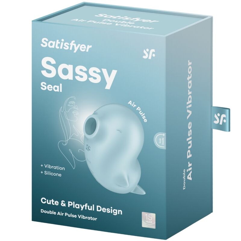 Satisfyer Sassy Seal Blu stimolatore clitoride air pulse 2 motori