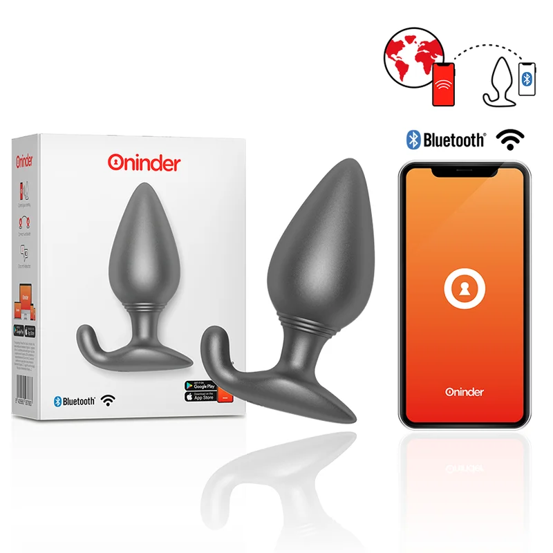 Oninder Rio plug anale vibrante nero con app