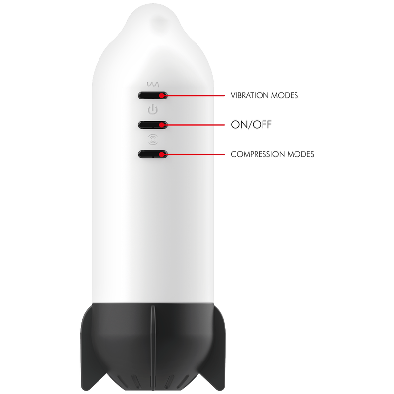 Jamyjob Rocket masturbatore vibrante silicone 7+7 modalità
