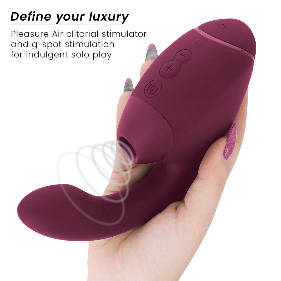 Womanizer Duo Next stimolatore clitoride rosa scuro 3D