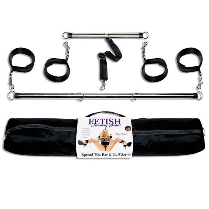 Fetish Fantasy Spread Em Bar Set bondage metallo