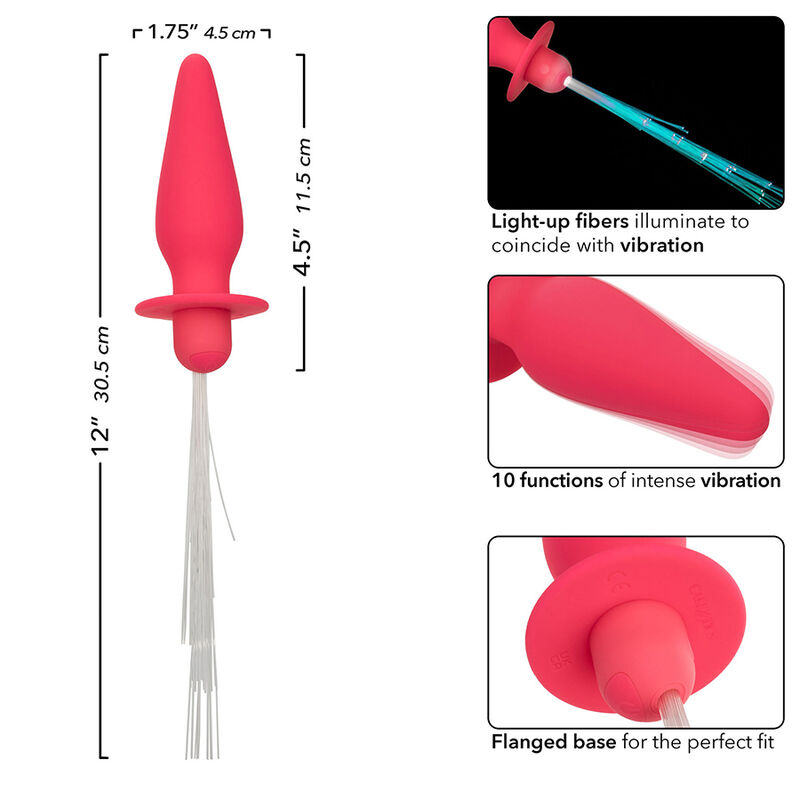 CalExotics Southern Lights plug vibrante rosa luminoso