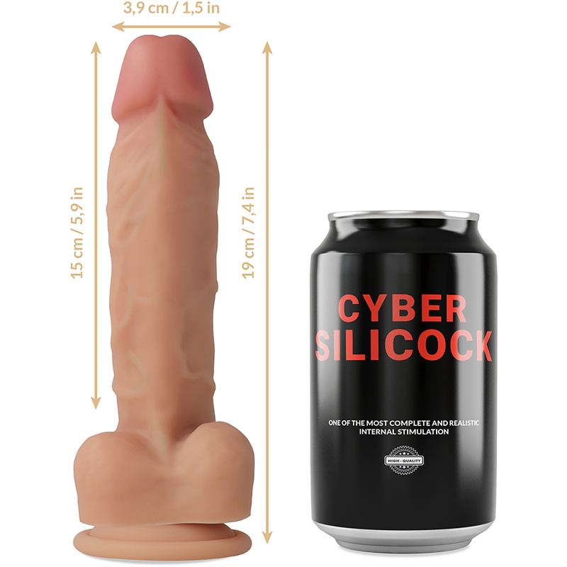 Cybersilicock Oliver strap-on silicone 19 cm kit completo