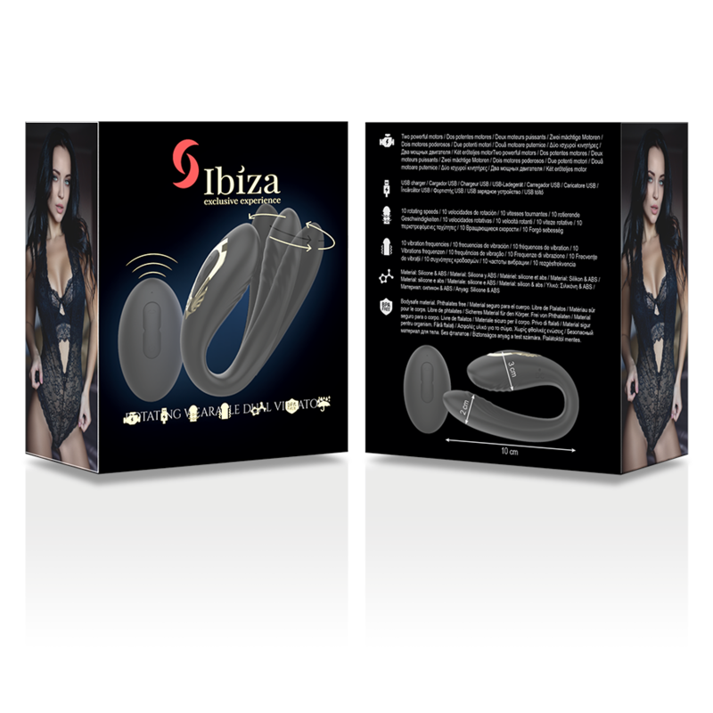 Ibiza Double Pleasure Wave vibratore coppia rotazione telecomando