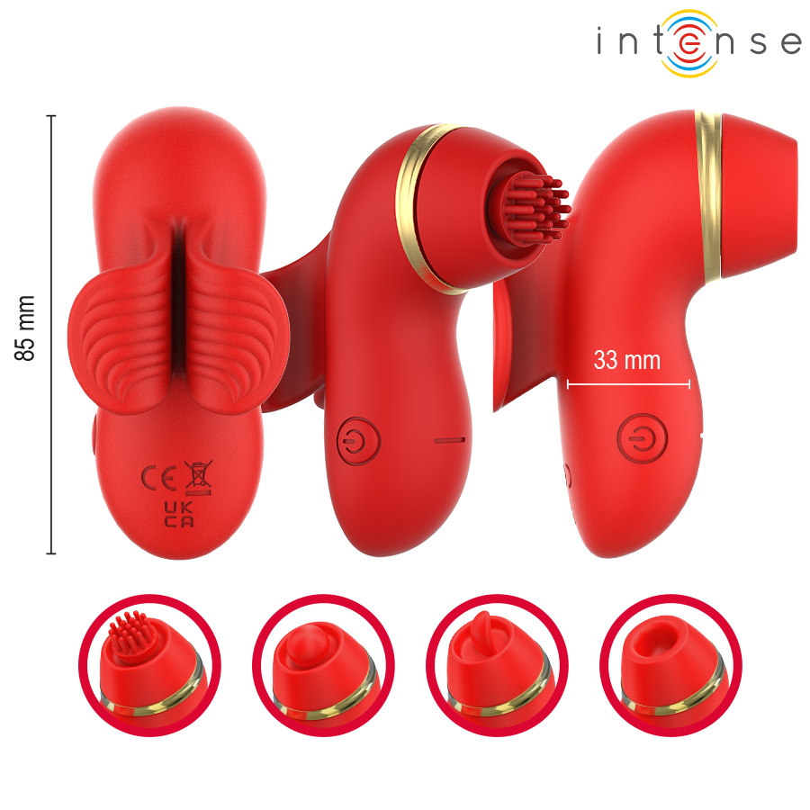 Intense Patty stimolatore clitoride 4 testine silicone silenzioso