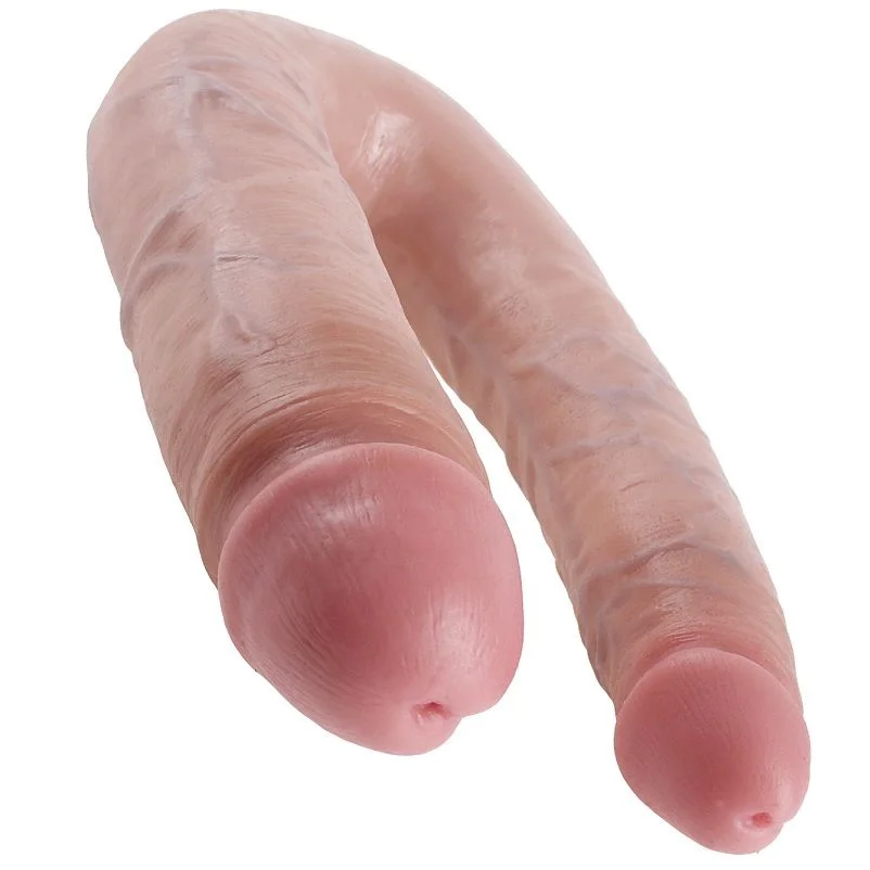 King Cock Double Trouble U Grande dildo a U flesh