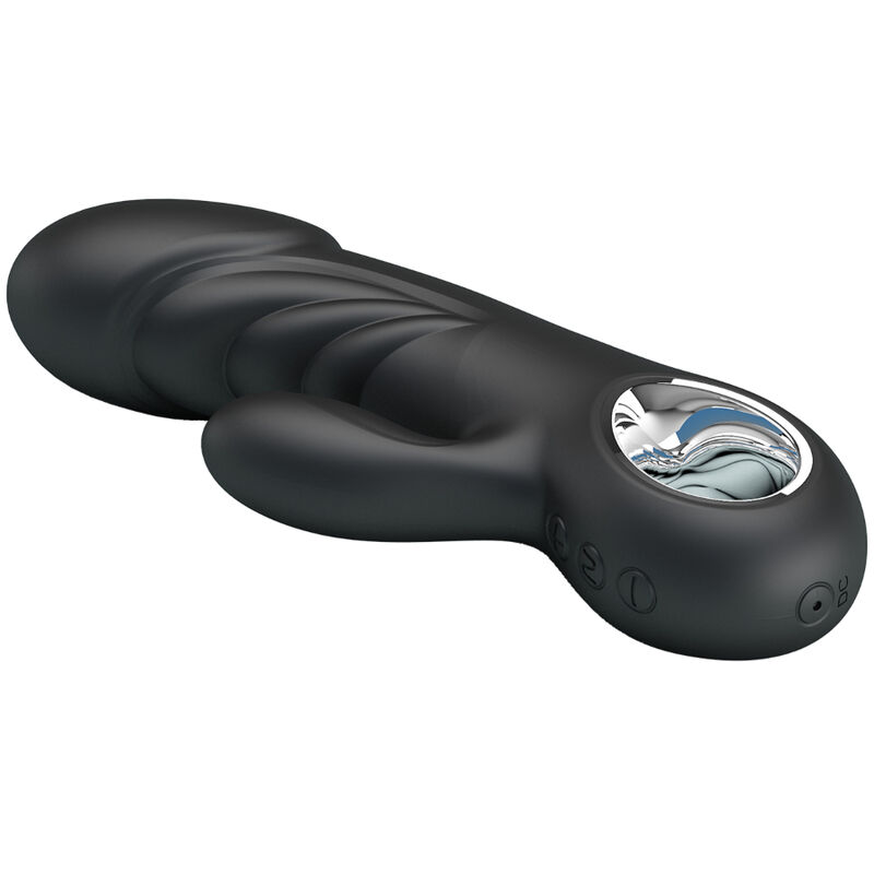 Pretty Love Ansel vibratore rabbit nero silicone