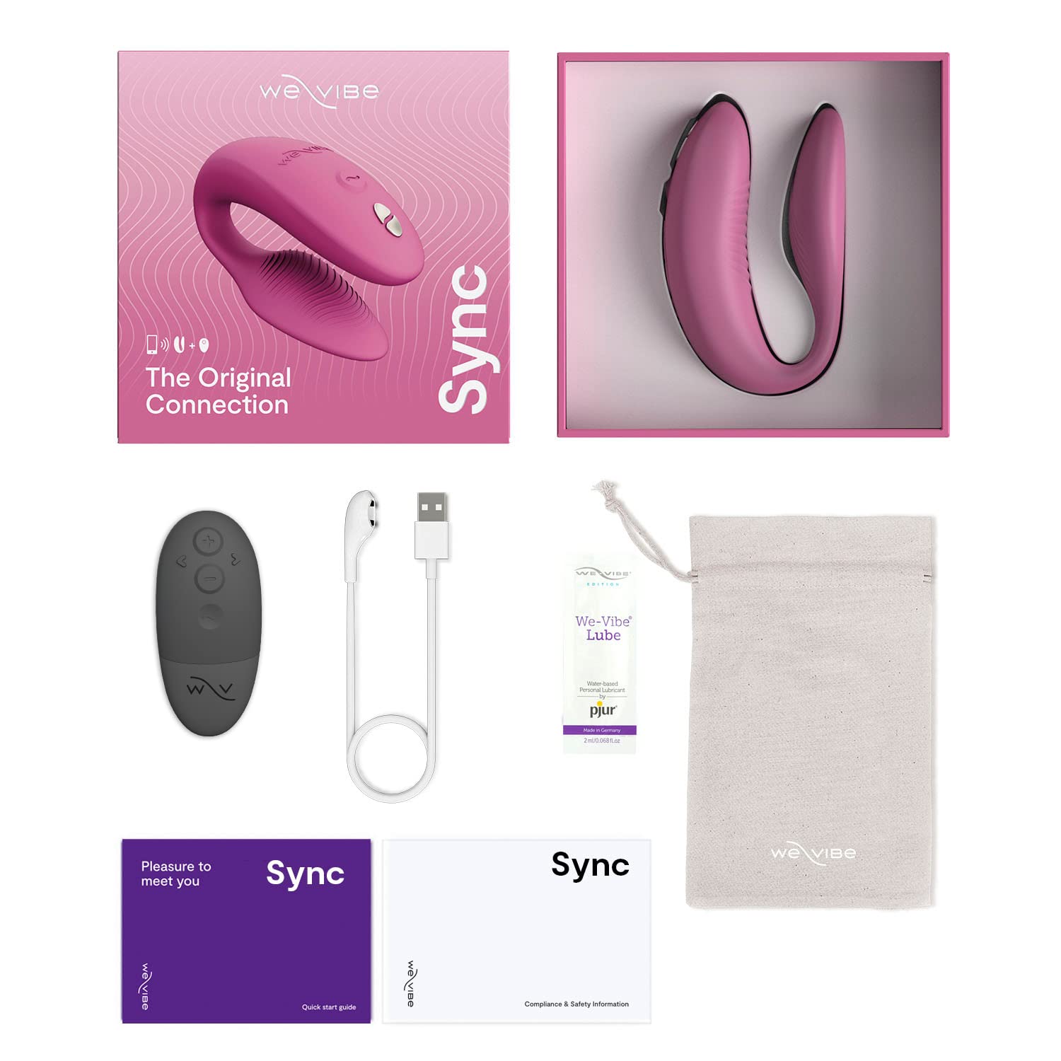 We-Vibe Sync 2 vibratore di coppia rosa con app